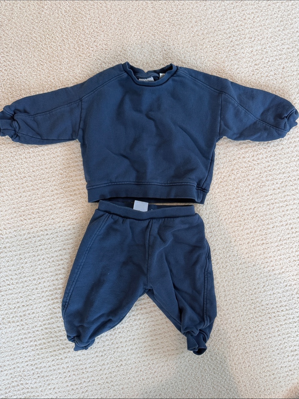 Zara Navy Blue Sweatshirt and Joggers Set